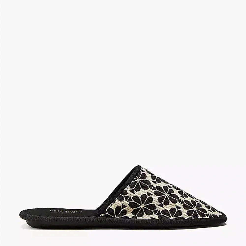 NWT Kate Spade Spade Flower Jacquard Dove Slippers - Picture 3 of 7